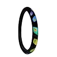 Peacock Steering Wheel Cover - Black
