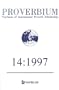 Proverbium: Yearbook of International Proverb Scholarship (No. 14, 1997)