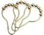 Roller Shower Curtain Clips Brass