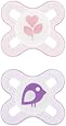 MAM Silicone Start Pacifier, Pink, 2-Count