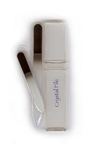 Black Crystal Glass Nail File Set , 5.5