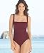 Apparel : Calvin Klein Solid Pleat-Front One-Piece Swimsuit