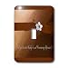 Beverly Turner Wedding Attendant and Bridal Party Design - Unity Sand Ceremony Sponsor, Autumn Ribbon with Flower on Peach - Light Switch Covers - single toggle switch