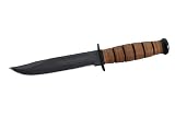 KABAR USMC Short Knife w/ Leather Sheath