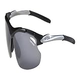 Tifosi Optics Tyrant Interchangeable Lens Sunglasses (Matte Black Frame w/ Smoke / AC Red / Clear lenses)