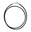 16" 2mm Round Black Rubber Necklace