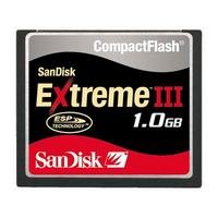 SanDisk SDCFX3-1024-901 1 GB Extreme III CompactFlash Card (Retail Package)