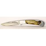 Browning Burl Wood Knife with Custom Maple Wood Trout Inlay