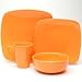 sengWare Chic Square 4-pc. Place Setting - Tangerina
