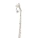 Topwholesalejewel Wedding Jewelry Silver Crystal Rhinestone 4 Strands Long Drop Clip On Earring