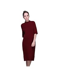 Lace Elbow Length Sleeves Knit Spring  Dress