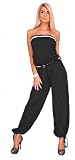 Festlicher Overall schwarz mit Strass u. Pumphose