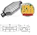 Automotive : MagnaFlow 43006 Universal Catalytic Converter