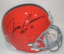 Jim Brown Autographed Cleveland Browns Riddell Full Size Replica Helmet with 