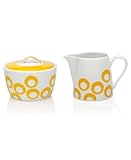 Mikasa Circle Chic Sugar and Creamer, Yellow