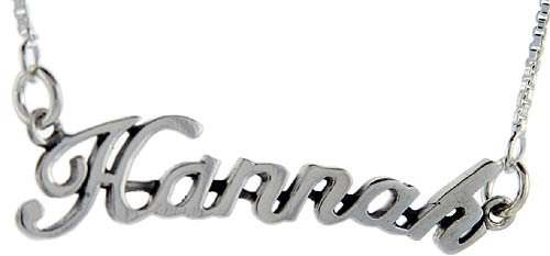 Cheap Sterling Silver ” HANNAH ” Name Pendant Guides