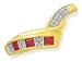 9ct Gold Ruby and Diamond Wishbone Ring