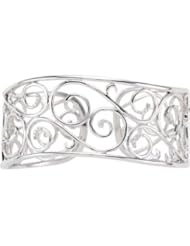 Diamond Cuff Bracelet Sterling Silver 1/4 Ct Tw