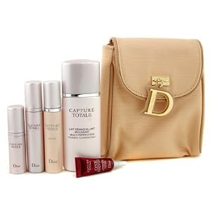Capture Totale Set: Cleansing Milk 50ml + Concentrate 10ml + Eye Treatment 5ml + One Essential 2ml + Foundation 10ml + Gold Bag - 5pcs+1bag Christian Dior