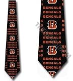 Cincinnati Bengals Grid Microfiber Adult Tie Necktie By Ralph Marlin