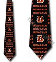 Cincinnati Bengals Grid Microfiber Adult Tie Necktie By Ralph Marlin
