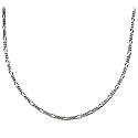 Sterling Silver 3.5mm Figaro Chain Necklace, 20"