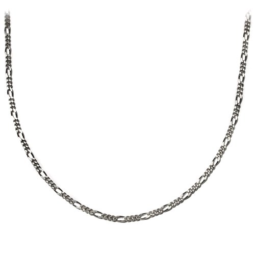 Sterling Silver 3.5mm Figaro Chain Necklace Necklace, 20