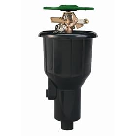 Orbit Sprinkler System Satellite Brass 2-1 2-Inch Pop-Up Impact Canister with 80' Coverage... by Orbit