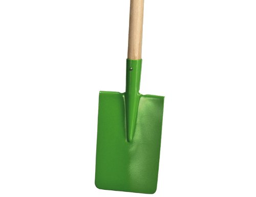 Produkt-Bild: Star 40131 Kinderspaten gr&uuml;n 12 cm breit,Holzstiel 75 cm