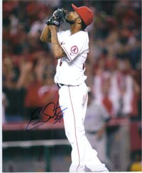 Signed Santana, Ervin ( Los Angeles Angels) 8x10 Photo Photo