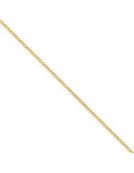 14k Yellow Gold 18in D/C .85mm Square Pendant Spiga Necklace Chain