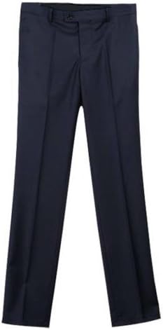 Zeagoo Men's Regular Fit Formal Straight Pants Smooth Trousers XL Navy Blue