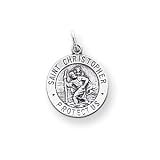 Sterling Silver St. Christopher Medal Charm