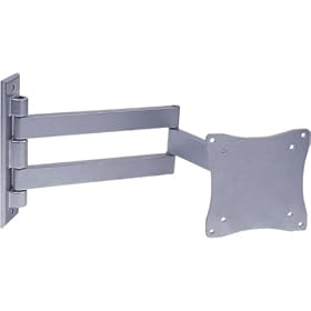 Black Swing & Tilting Plasma TV Wall mount bracket 15" - 27"