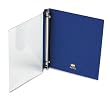 Oxford 78402 Vinyl magazine binder, 10w x 11-7/8h, clear front cover, blue back, Pack of Two