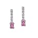 Feminine Pink Cz Diamond Earrings
