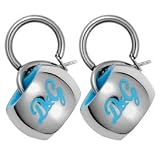 Bubble Silver Tone and Light Blue DandG Logo Resin Earrings