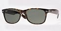 RAY BAN 2132 NEW WAYFARER 902L TORTOISE PLASTIC SUNGLASSES