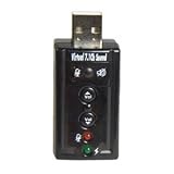 Syba USB2.0 7.1CH Sound Adapter Add Stereo Output Mono Input Led