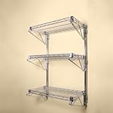 IMAGE OF 3 Shelf Chrome Wire Wall Mounted Kit-12