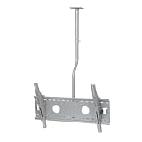 Silver Universal Ceiling Mount Plasma Or Lcd Bracket For Screens Between 30 50 With Tilt And Drop Adjustment min 76cm Max 127cm Maximum Load 60kgs