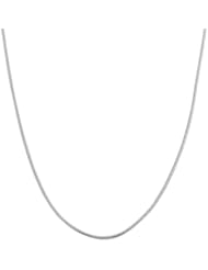 14 Karat White Gold 0.8-mm Round Snake Chain (18 Inch)