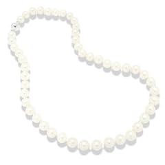 Valero Pearls Valero Classics Damen-Halskette S��wasser-Zuchtperlen wei� ca. 9,0-10,0 mm 60 cm 340316