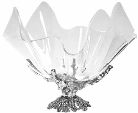 Arthur Court Grapevine Stand with 14-Inch Acrylic Bowl Arthur Court Grapevine Stand with 14-Inch Acrylic Bowl