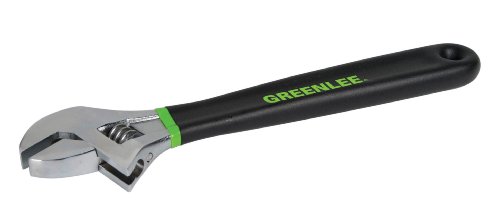 greenlee 0154-12d adjustable ratcheting wrench with dipped handle, 12 inches
