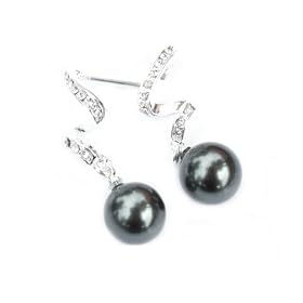 Boucles d'oreilles en Perles Naturelles & Zirconium