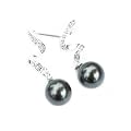 Boucles d'oreilles en Perles Naturelles & Zirconium