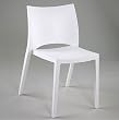 Leslie Stacking Chair in White Finish Set of 4 By Euro Style