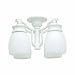 Casablanca KGC12W-11 Four-Light Wet Rated Fixture with White Glass, Snow White