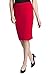 Rekucci Women's Ease into Comfort Luxe Ponte Pencil Skirt With Button Detail